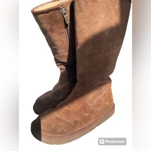 UGG Sunset Brown Side Zip Winter Boots 6